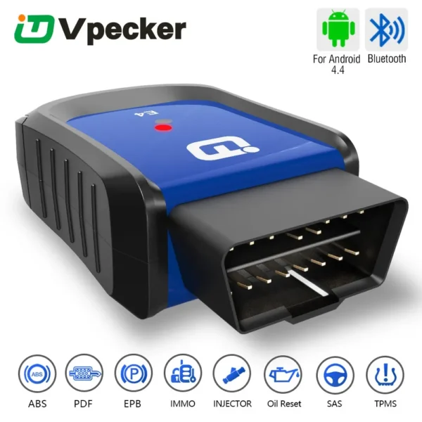 VPECKER E4 Easydiag Bluetooth Full System OBDII Scan Tool for Android Support ABS Bleeding/Battery/DPF/EPB/Injector/Oil Reset/TPMS - Image 9