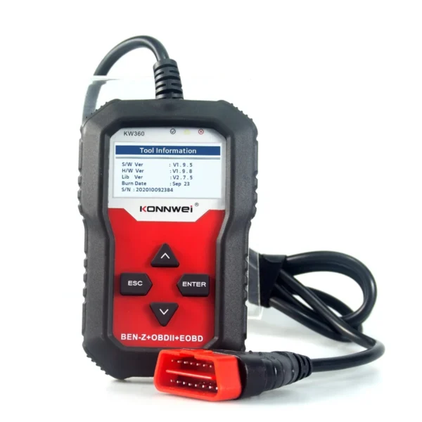Konnwei KW360 OBD2 Code Reader Mercedes-Benz Full System +OBDII EOBD Scanner Car Diagnostic Scanner Tool