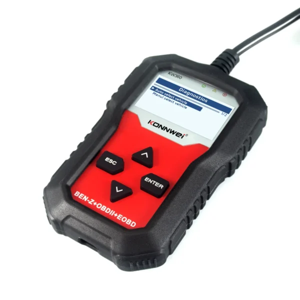 Konnwei KW360 OBD2 Code Reader Mercedes-Benz Full System +OBDII EOBD Scanner Car Diagnostic Scanner Tool - Image 3