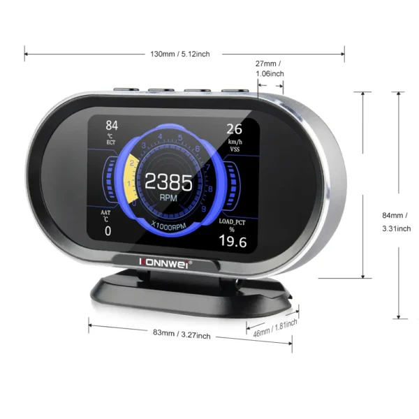 KONNWEI KW206 Car OBD2 Scanner HUD Head Up Display Car On-Board Computer Auto Digital Fuel Consumption Water Temperature Gauge - Image 2