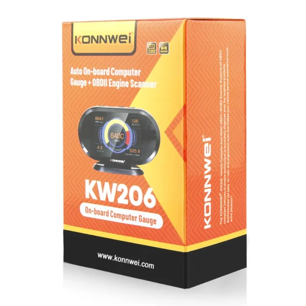 KONNWEI KW206 Car OBD2 Scanner HUD Head Up Display Car On-Board Computer Auto Digital Fuel Consumption Water Temperature Gauge - Image 6