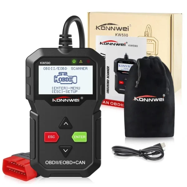 KONNWEI KW590 Support Multi-languages Full ODB2 Function Auto Diagnosis tool kw 590 code reader scanner better than AD310 - Image 3