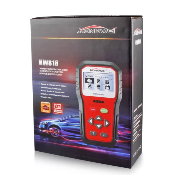 Car Code Scanner KONNWEI KW818 12V Auto Code Reader Diagnostic Check Engine Light Scan Tool After 1996 OBD2 Scanner Tool - Image 11