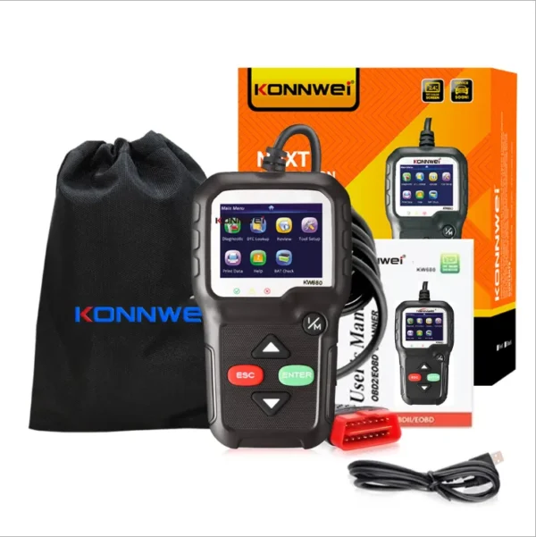 KONNWEI KW680 OBD2 Car Fault Diagnosis Instrument Scanner Trip Computer Car OBD Scanner
