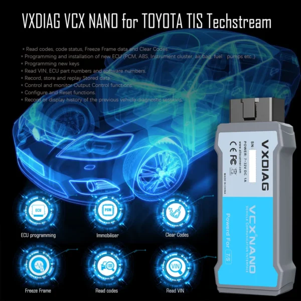 VXDIAG VCX NANO for TOYOTA TIS Techstream V17.30.011 Compatible with SAE J2534 - Image 7