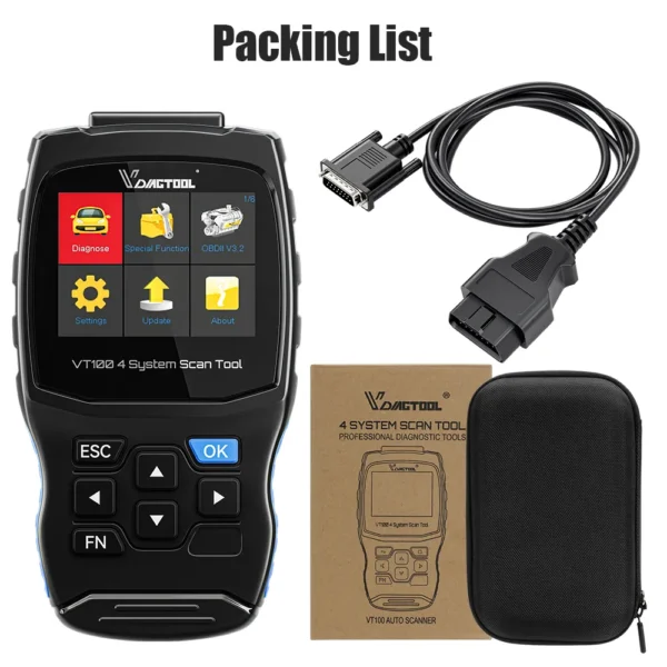 VDIAGTOOL VT100 Engine Analyzer OBD2 Diagnostic Tools With 5 Special Service Resets Function ABS SRS - Image 6