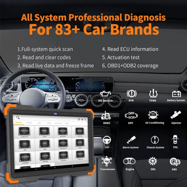HUMZOR NEXZSYS NS366S Tablet Full System Diagnosic Tool with 13 Special Functions Free Update Online - Image 3