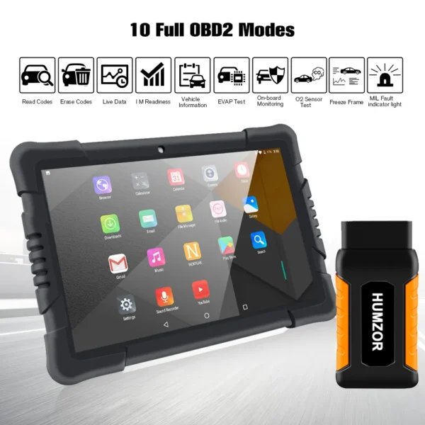 HUMZOR OBD2 Scanner ND366 Car OBD Code Readers Bluetooth-compatible Support Indian Vehicle DPF TPMS SAS Reset Diagnosis Tools - Image 2
