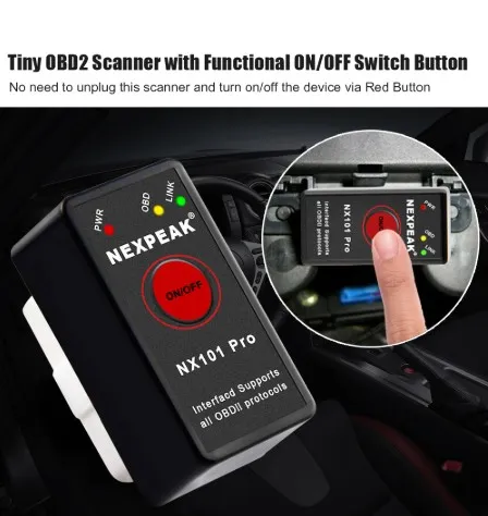 NEXPEAK NX101 PRO OBD2 ELM327 V1.5 Autoscanner PIC18F25K80 EML327 ELM 327 V1.5 Automotive Scanner for Android/ PC - Image 4