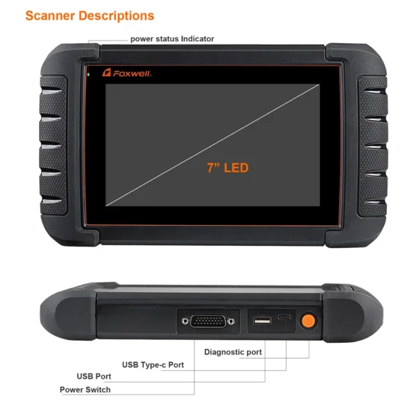 Foxwell NT809 OBD2 Automotive Scanner Professional Full System Oil SRS EPB TPMS IMMO Injector Coding Reset Auto Diagnostic Tools - Image 4