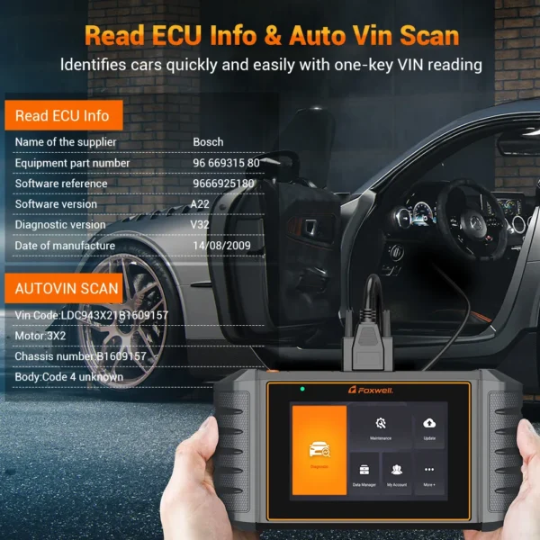 FOXWELL NT716 OBD2 Car Diagnostic Tool 4 System Code Reader Oil EPB TPS SAS TPMS ABS Reset Professional OBD 2 Automotive Scanner - Image 4