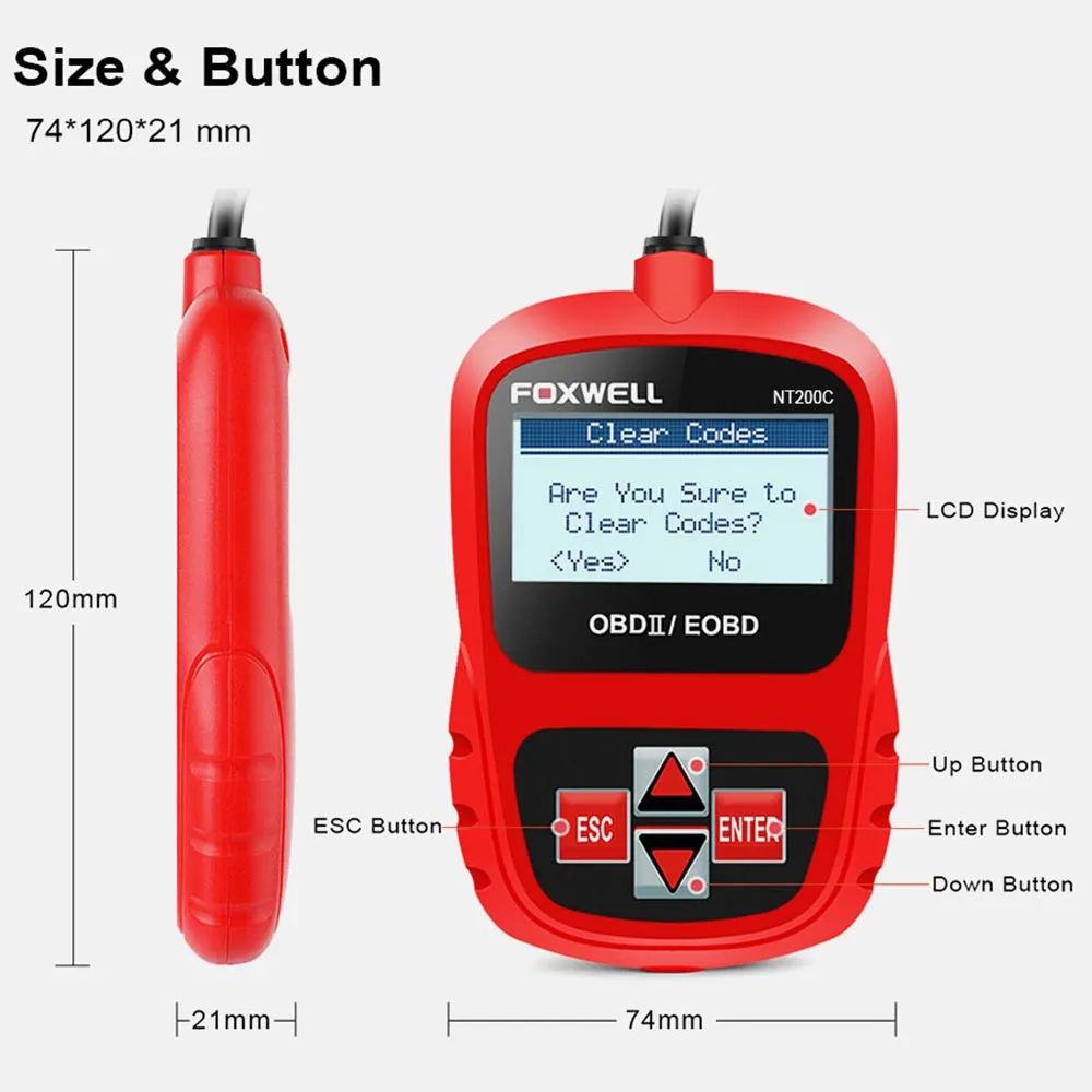 FOXWELL NT200C OBDII/EOBD Code Reader - Image 11