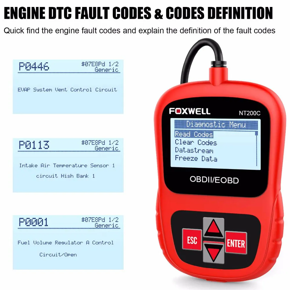 FOXWELL NT200C OBDII/EOBD Code Reader - Image 4