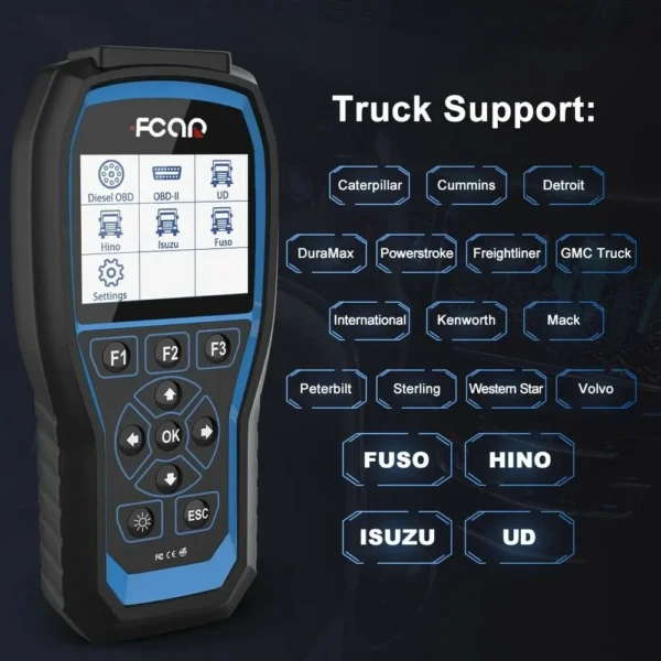 Fcar F506 Pro Diesel Truck Scanner Heavy Truck and Car 2 In 1 OBD2 Scanner For Bus Excavator Professional OBD2 Diagnosis Tool - Image 2