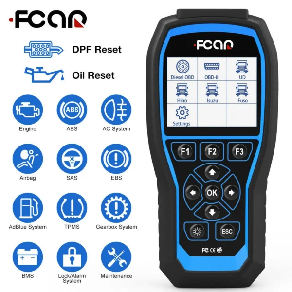 Fcar F506 Pro Diesel Truck Scanner Heavy Truck and Car 2 In 1 OBD2 Scanner For Bus Excavator Professional OBD2 Diagnosis Tool - Image 5