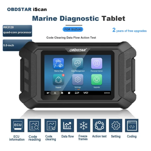 2023 OBDSTAR iScan SUZUKI Marine Diagnostic Tablet Code Reading Code Clearing Data Flow Action Test for 1998 -2022 SUZUKI Outboard Models - Image 4