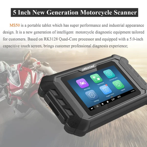 OBDSTAR MS50 Motorcycle Scanner Motorbike Diagnostic Tool Free Update Online - Image 9