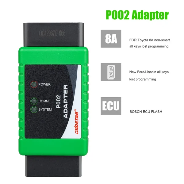 OBDSTAR P002 Adapter Full Package with TOYOTA 8A Cable + Ford All Key Lost Cable + Bosch ECU Flash Cable Work with X300 DP Plus and Pro4 - Image 11
