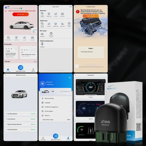 XTOOL AD20 PRO Full System Diagnostic Scanner Obd2 On-Board Monitor Tool Oil Reset Battery Test Work Witht IOS&Android - Image 3