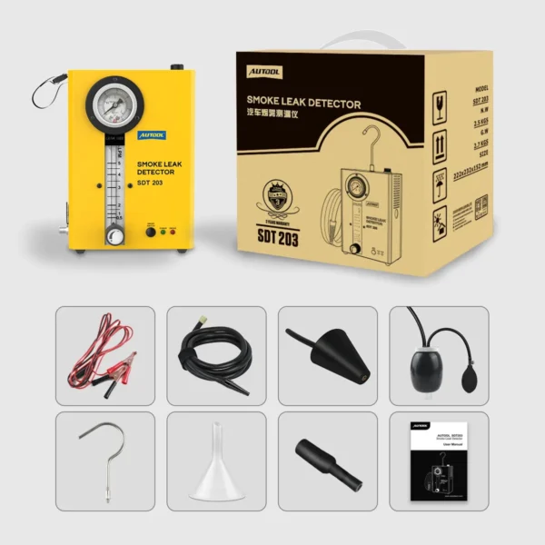 AUTOOL Original SDT203 Car Smoke Leak Detector Pipe EVAP Vacuum Leakage Diagnostic Tool EVAP Pipe Leakage Analyzer for 12V Car - Image 4