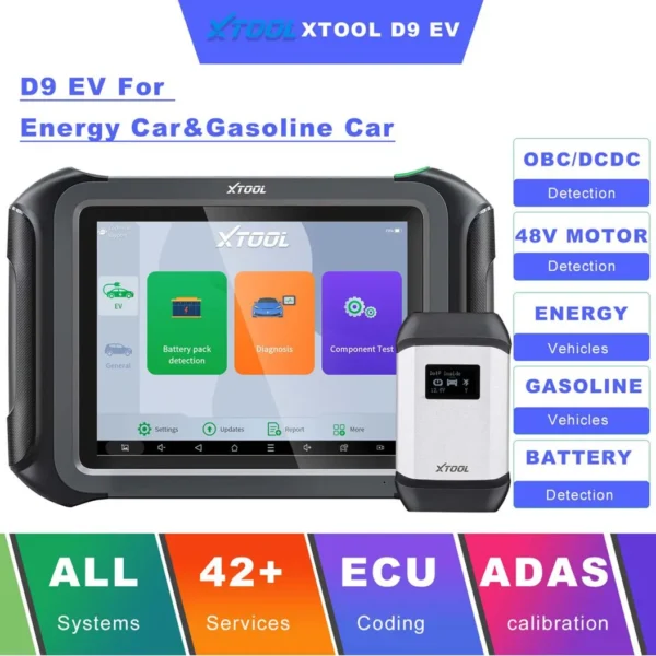 XTOOL D9 EV Electric Vehicle and Car Intelligent Diagnostic Scanner Auto Programming 43+ Service with Battery Pack - Image 6