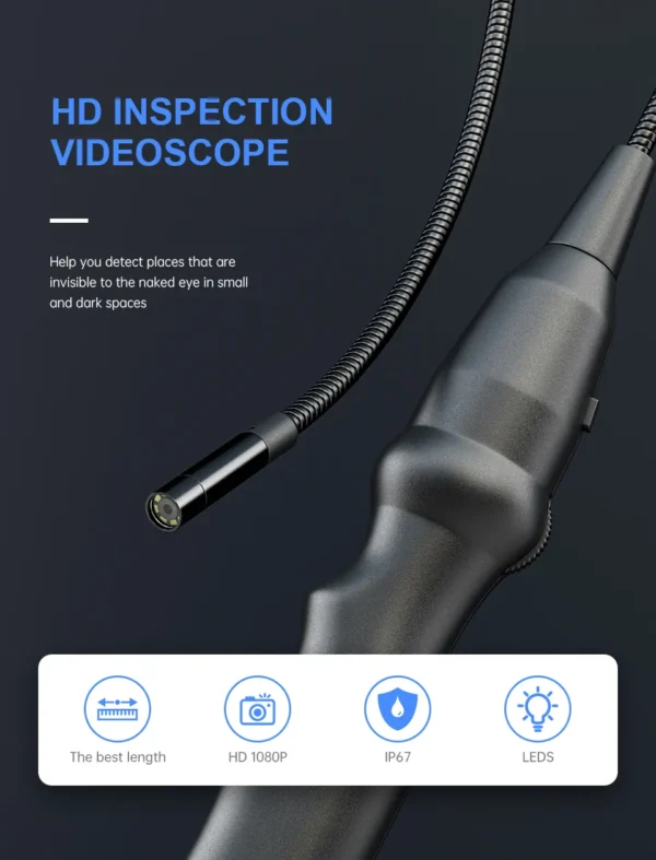 XTOOL XV100 8.5mm HD Flexible Snake Inspection Waterproof Car Inspection Camera 8 LEDs Adjustable Work With XTOOL D9 PRO/D9/D8/PAD3/A80 - Image 2