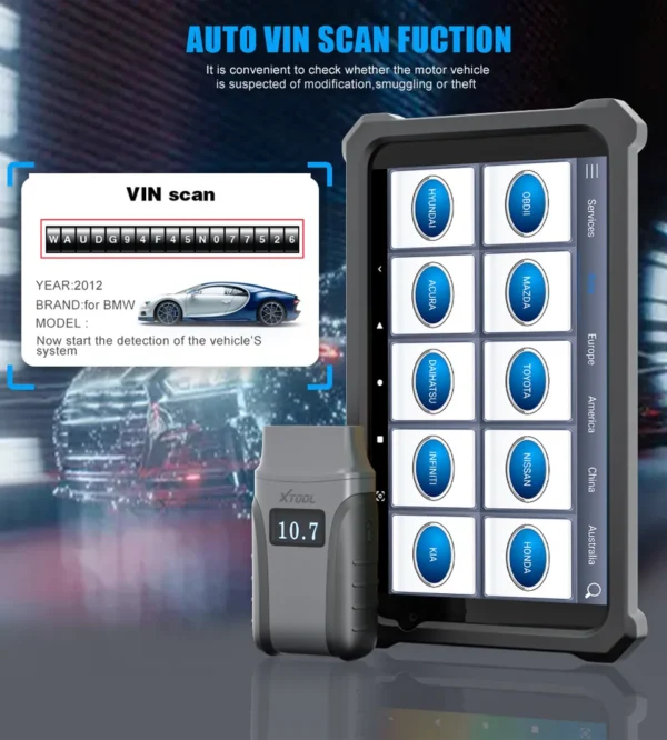XTOOL A30M with Tablet OBD2 Scanner Full System Auto Diagnostic Tool Professional Scanner EPB DPF Reset - Image 7