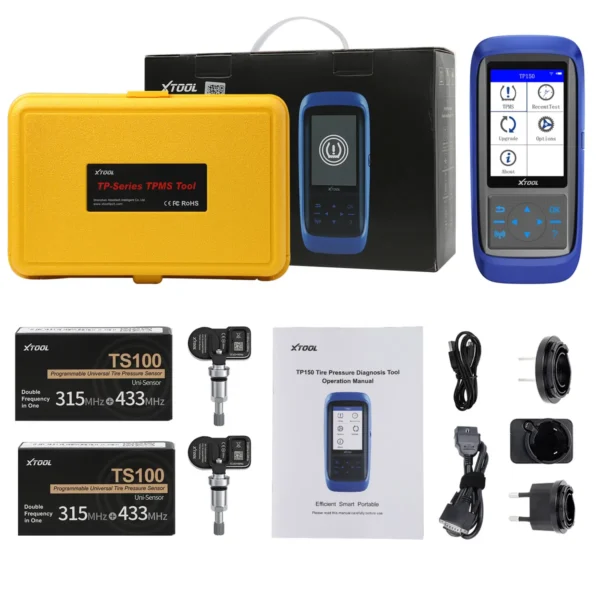 XTOOL TP150 Tire Pressure Monitoring System OBD2 TPMS Scanner Tool with 315&433 MHZ Sensor - Image 7