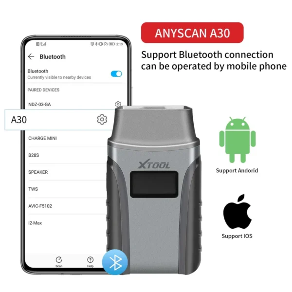 XTOOL Anyscan A30 All System Car Detector OBDII Code Reader Scanner Anyscan Pocket Diagnosis Kit - Image 3