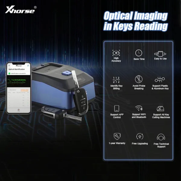 Xhorse Key Reader XDKP00GL Blade Skimmer Key Identification Device Work with Xhorse APP and Key Cutting Machine - Image 12