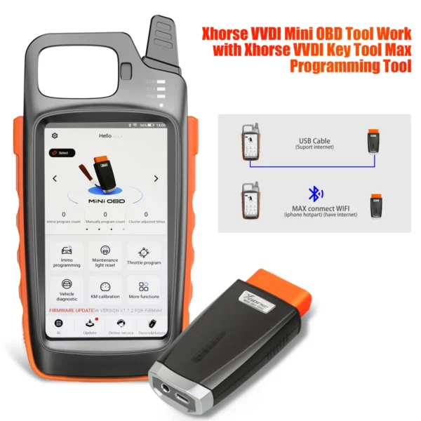 Xhorse VVDI Key Tool Max with VVDI MINI OBD Tool Support Bluetooth Get Free Renew Cable - Image 8