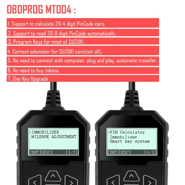 OBDPROG MT004 SUZUKI Pin Code Reader and Key Programmer - Image 8