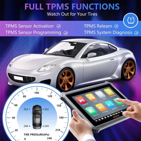 OTOFIX D1 Bi-directional All System Diagnostic Tool OBD2 Tablet Automotive Scanner with 30+ Service Function DPF EPB BMS Oil Reset TPMS - Image 7