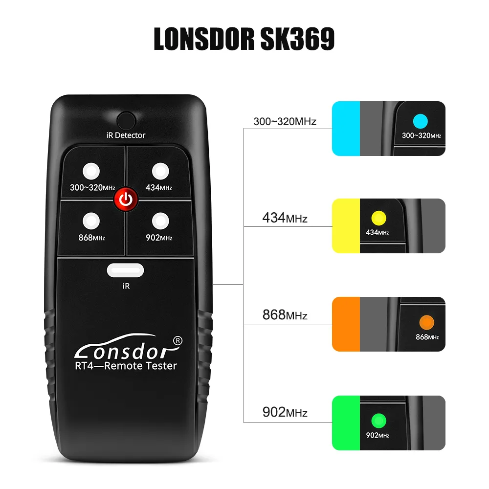 Lonsdor RT4 IR/FR Remote Tester for 868mhz 433mhz 902mhz 315mhz - Image 3