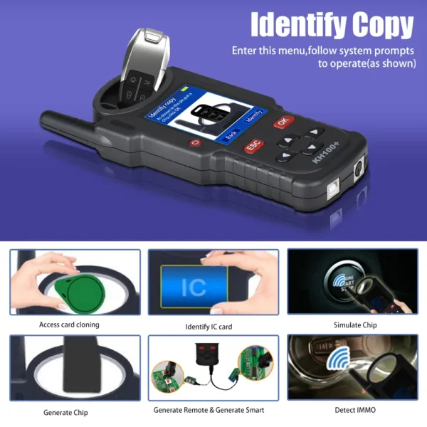 LONSDOR KH100+ Remote Key Programmer Latest Handheld Device Update Version of KH100 - Image 5