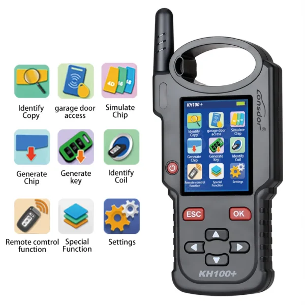 LONSDOR KH100+ Remote Key Programmer Latest Handheld Device Update Version of KH100 - Image 6
