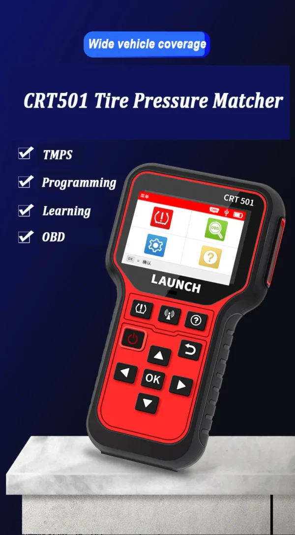 LAUNCH CRT501 CRT 501 Tire Pressure Monitor System Activation Diagnostic Tool Read Write TPMS Sensor ID Pk X431 Tsgun Detector - Image 3
