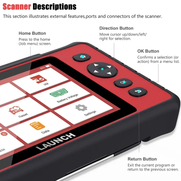 LAUNCH X431 CRP909 OBD2 Car Diagnostic Scanner OBD2 Scanner Airbag SAS TPMS EPB IMMO Reset Auto Code Reader - Image 4