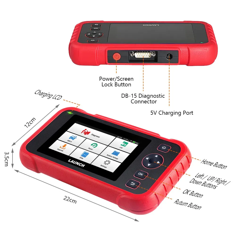 LAUNCH Creader CRP129X Car Diagnostic Tool for Engine/Transmission/ABS/SRS Advanced Version of CRP129 - Image 2