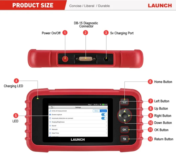 LAUNCH CRP123X OBD2 Code Reader For Engine Transmission ABS SRS Diagnostics With AutoVIN Service Lifetime Update Online - Image 6