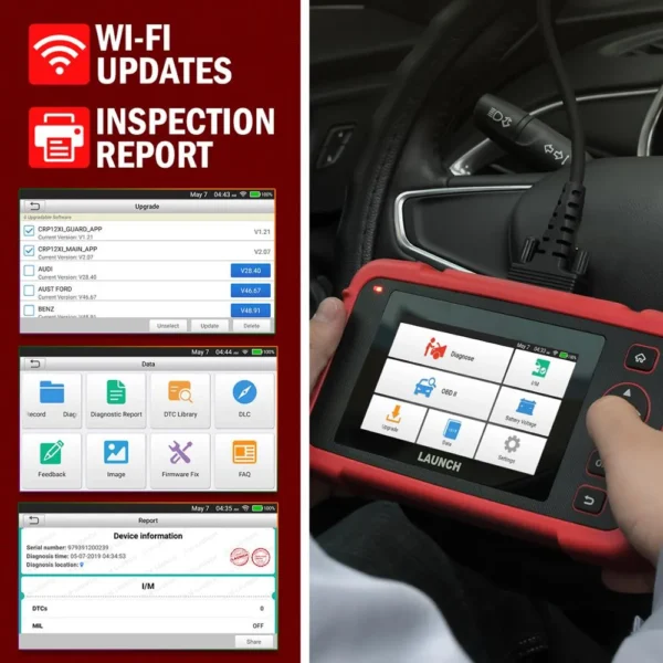 LAUNCH CRP123X OBD2 Code Reader For Engine Transmission ABS SRS Diagnostics With AutoVIN Service Lifetime Update Online - Image 9