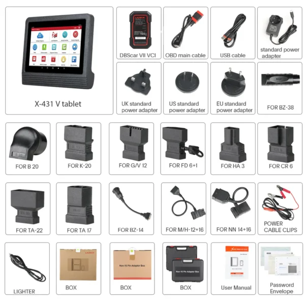Launch X431 PRO3S+ PRO3 S+ with X-431 SmartLink C 2.0 Heavy-duty Truck Module for Both 12V & 24V Cars and Trucks - Image 2