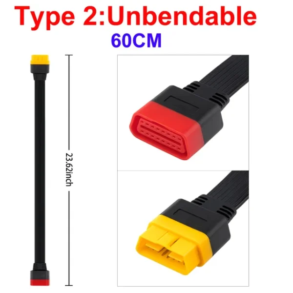 60CM Unbendable OBD2 Extension Cable for Launch X431 iDiag/Easydiag 3.0/X431 M-Diag/X431 V/V+/5C PRO - Image 4