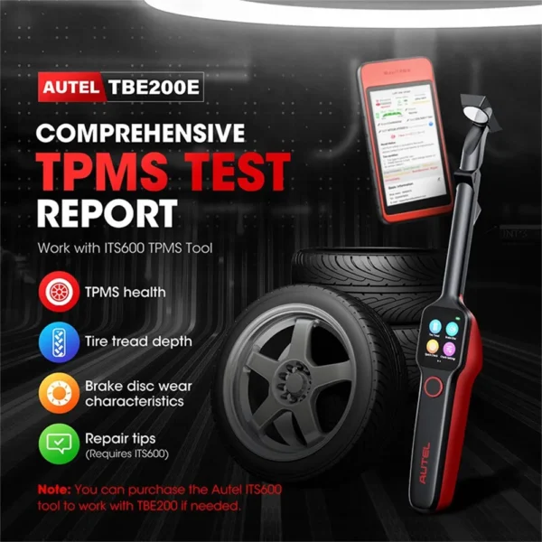 Autel MaxiTPMS TBE200E Tire Brake Examiner 2022 Laser Tire Tread Depth Brake Disc Wear 2in1 Tester Work with ITS600E - Image 12