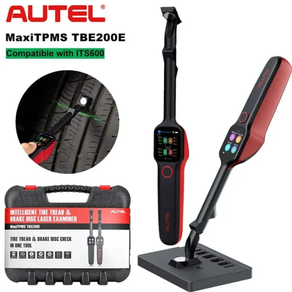 Autel MaxiTPMS TBE200E Tire Brake Examiner 2022 Laser Tire Tread Depth Brake Disc Wear 2in1 Tester Work with ITS600E - Image 3