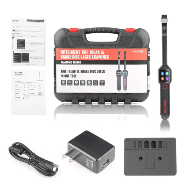 Autel MaxiTPMS TBE200E Tire Brake Examiner 2022 Laser Tire Tread Depth Brake Disc Wear 2in1 Tester Work with ITS600E - Image 5