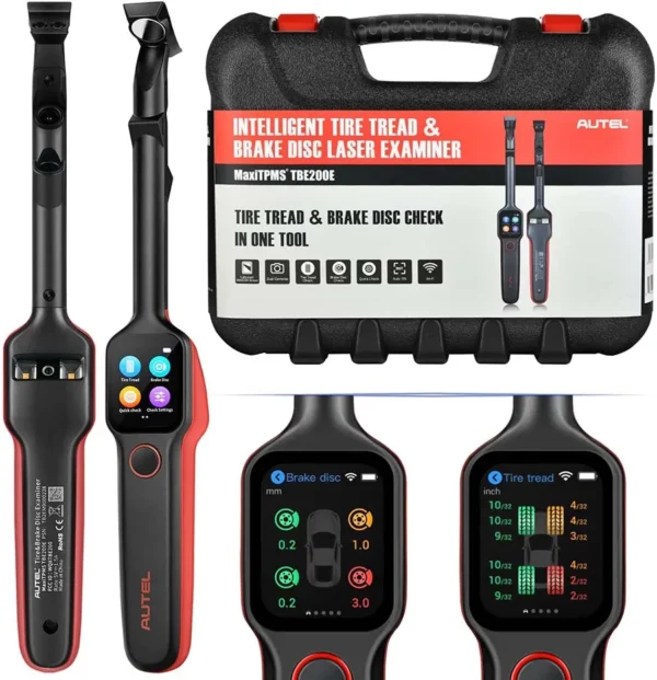 Autel MaxiTPMS TBE200E Tire Brake Examiner 2022 Laser Tire Tread Depth Brake Disc Wear 2in1 Tester Work with ITS600E - Image 6