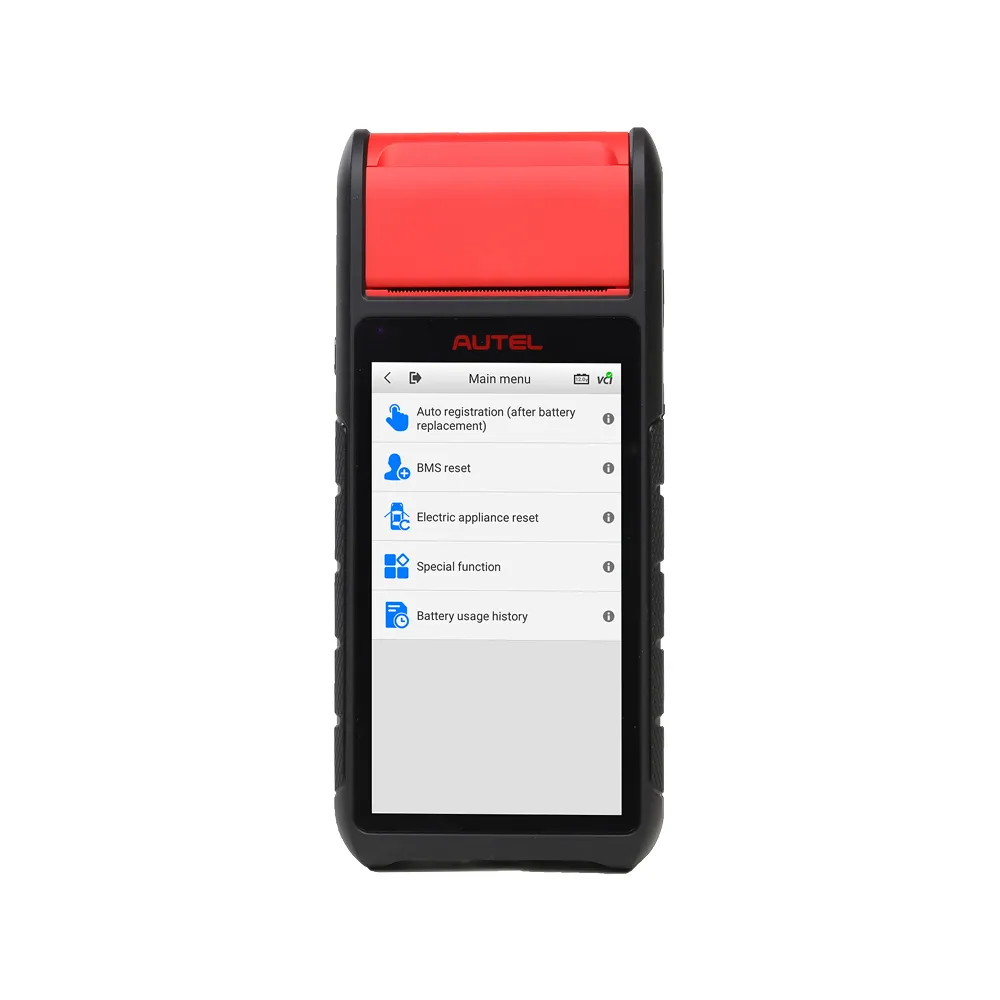 Autel MaxiBAS BT608 OBD2 Scanner Built-in Printer Touchscreen Battery Tester Electrical System Analyzer 12V 100-3000 CCA Load Tester - Image 2