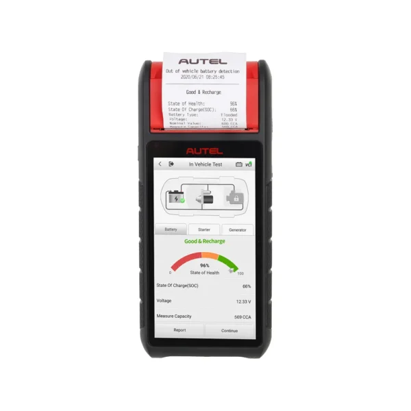 Autel MaxiBAS BT608 OBD2 Scanner Built-in Printer Touchscreen Battery Tester Electrical System Analyzer 12V 100-3000 CCA Load Tester - Image 9