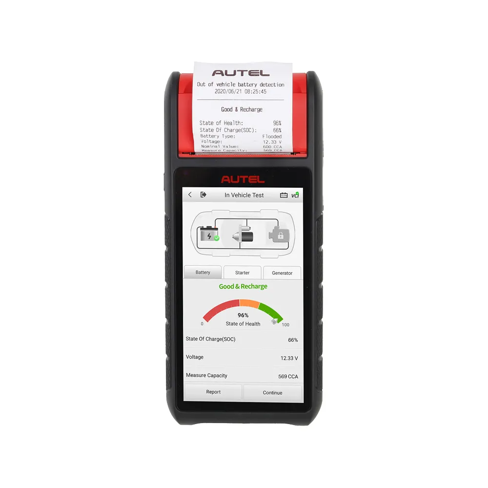 Autel MaxiBAS BT608 OBD2 Scanner Built-in Printer Touchscreen Battery Tester Electrical System Analyzer 12V 100-3000 CCA Load Tester - Image 9